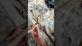 Bunny ears stick clip. How to clip the rope into the first quickdraw using only a stick.