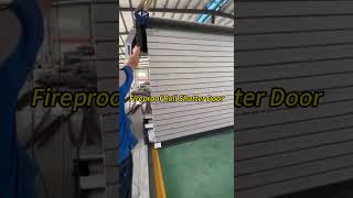 Testing for fireproof roll shutter door before shipping #aluminumdoors#fireproof #rollshutterdoor