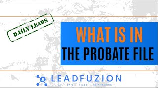 Unlock the Value of DAILY Probate Data | LeadFuzion's Probate Data File Reviewed