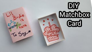 DIY matchbox card / matchbox crafts /birthday gift ideas/card idea