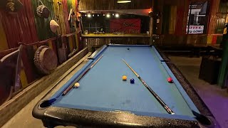 Playing pool and music