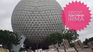 Empty Quiet Disney World Epcot Theme Park Day Before Hurricane Irma 9/9/2017