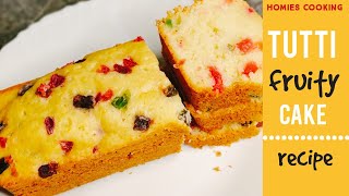 Tutti Frutti Tea Cake without Oven | Cake without Oven | Tea time Recipe