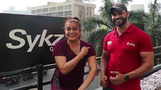 Ekta Jain doing leg workout at Sykz Gym