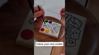 Christmas Paint Your Own Cookie with Edible Paint Palettes for a 2 year old