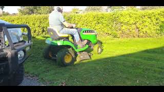 AWESOME MOWER DRIVER CUTTING GRASS