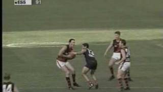 James Hird stands and delivers from 50m v Melbourne 2000