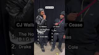 CJ Wallace Vs Lil Cease Drafts 5 Rappers. Who's Yours? #notoriusbig #hiphoptop5 #trending