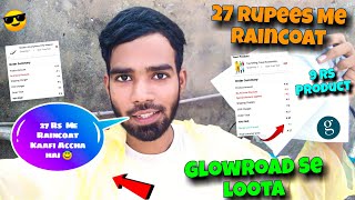 27 Rupees Me Glowroad Se Raincoat Loot Liya 😎