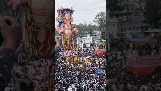 Grand visarjan of #khairtabadganesh today in Hyderabad#ganapati_bappa_morya 🙏 #shorts