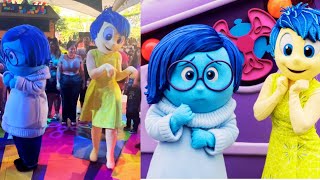 Freeze Dance with Joy & Sadness Pixar Pals Fest at Disneyland California 2024 | Inside Out Character