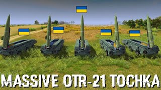 Ukraine Massive OTR 21 Tochka Ballistic Missile System attack russian vehicle convoy