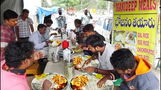 Delicious Unlimited Meals in Hyderabad Street | Chicken, Boti @ 70Rs | Veg @50 Rs only | #StreetFood