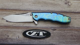 ZT0562Ti Custom Storm Anodized by Jeff Perkins of JD Cutlery.