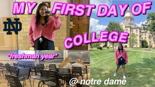 MY FIRST DAY OF COLLEGE *freshman year* | University of Notre Dame