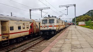 Two JAIPUR Bound HIGH SPEED Trains Furore Vangaon at 130 KMPH with Deadly WAP7