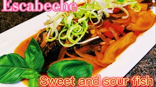 Sweet and sour fish/ Escabeche with Mango/ Sea bream