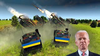 Ukrainian HIMARS MLRS destroys russian vehicle convoy in Liman   MOWAS2 BATTLE