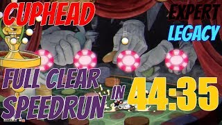 [Former World Record] Full Clear Speedrun - 44:35 - Legacy, Expert, Solo - Cuphead