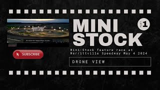 Mini-stock feature race with the drone #merrittville #2024