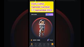 Hamster Kombat Daily Cipher Today 17 September, 2024 #hamsterkombat #dailycipher #crypto