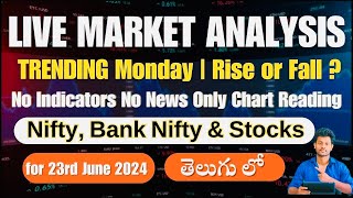 Market Analysis in Telugu | for 23th June 2024 by Vikas Kanchanapally