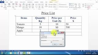 How to use formulas in the table of Microsoft Word 2007/2010/2013/2016