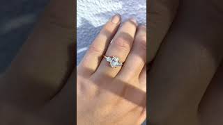 Oval Cut Three Stone diamond engagement ring #short #rings #engagementring #viralshorts #shortsvideo