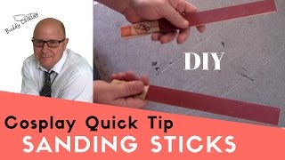 DIY Sanding Sticks - making smoother EVA foam edges