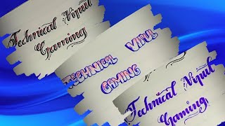 "technical Vipul gaming" requested name ||use of cut marker||today something new