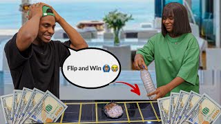 FLIP THE BOTTLE CHALLENGE!!! | MEG Vs DAN