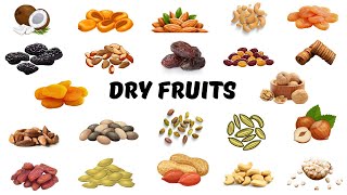 Dry Fruits Name | Dry Fruits Vocabulary | Dry Fruits Names In English With Pictures | Quizzy Kido