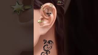 Asmr ear julry and tato design #youtubeshort #shortvodeo