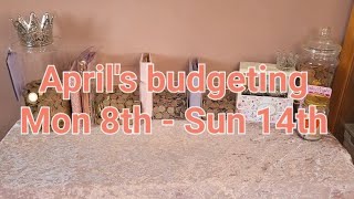 April's budgeting, Mon 8th to Sun 14th