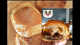 Como hacer Napolitanas de chocolate/Pain au chocolat . PASO A PASO.