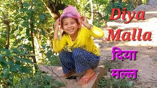 Diya Malla is Doing Something at Home and I Recorded That Moment from Away to Close.2078 Dashai Time