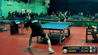 Лопата на Чемпионате Москвы ШАМИН - ЛИВЕНЦОВ Moscow Championship table tennis настольный теннис