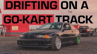 TRYING TO DRIFT ADAMS KART TRACK | E46 DRIFT CAR