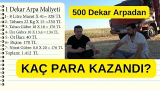 BU SENE ÇİFTÇİ ARPA BUĞDAYDAN NE KADAR KAZANDI ? | TARIMCAN