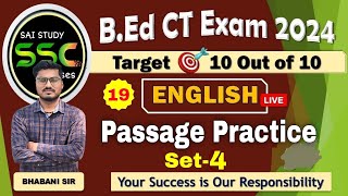 English Practice Question | Set-19 | Odisha Govt B.Ed CT Entrance Exam 2024