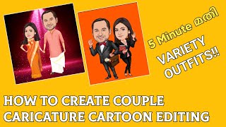 How To Create Couple Caricature Cartoon Editing Malayalam | Couple Caricature | Couple Cartoon Edit