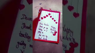 Teachers day card #viralvideo #diy #crafter #paperart #youtuber #art #papercrafts #like #subscribe