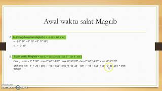 4   Hisab Waktu Magrib