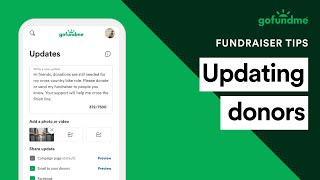 Tips for posting updates to your GoFundMe fundraiser