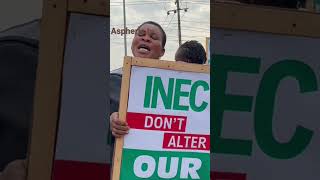 Protest at INEC port Harcourt Office