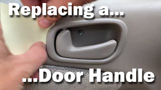 How to replace a Corolla door handle