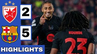 🔴Crvena Zvezda vs Barcelona (2-5) Extended HIGHLIGHTS | UEFA Champions League