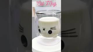 Cat Mugs Double Wall Glass Tea Cup Coffee Cup