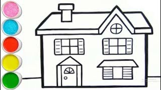 How to draw a Tinny House drawing for beginners for step by step/colouring painting for kids #314