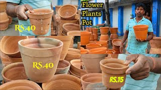 GALIFF STREET FLOWER PLANT MARKET KOLKATA | DIFFERENT TYPES CLAY POT BONSAI POT ORCHID POT PRICE 🍯